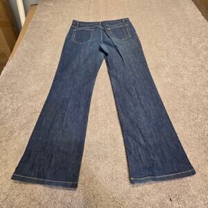 Retro casual trendy boho bohemian Boho Seventies Wide Leg Flare Jeans sz 12